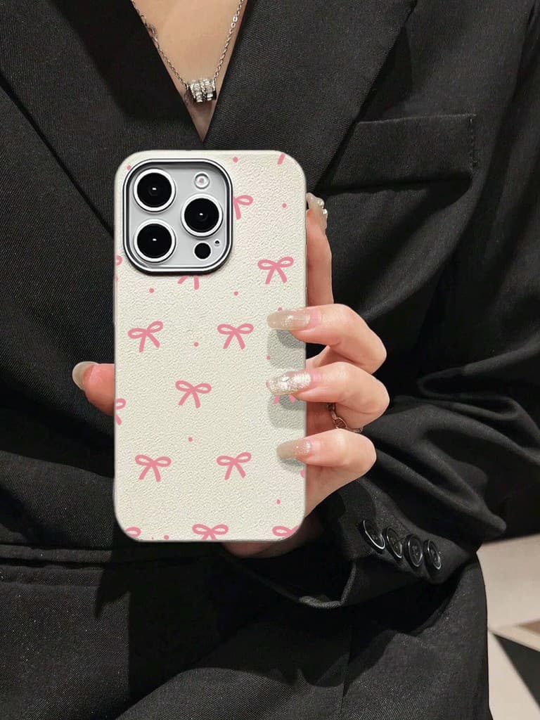 Capinha de celular com laço, capinha feminina para celular, protetor de celular, compatível com iPhone 11/12/13/14/15/16