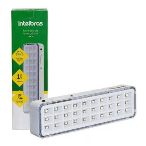 LUMINÁRIA DE EMERGENCIA LED 30 LED PEQUENA