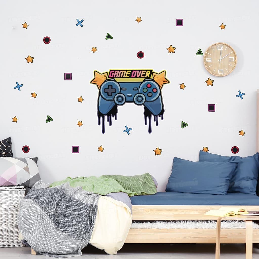 Adesivo Parede Video Game 03 Infantil Game Over Controle Quarto