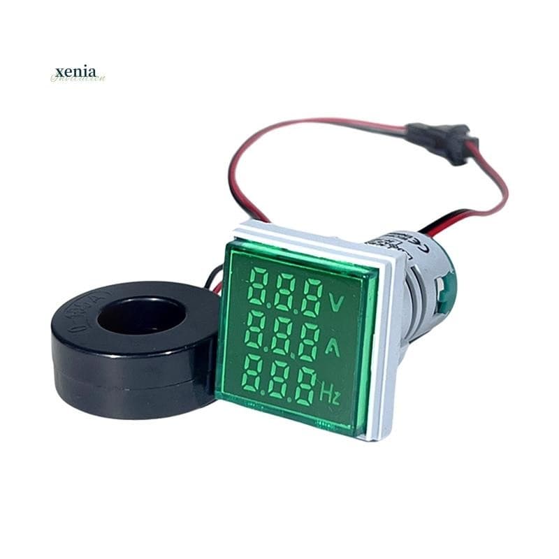 LED Digital Voltímetro Amperímetro Hertz Medidor AC6-500V Luzes De Sinal Tensão Atual De Frequência Indicador Testador