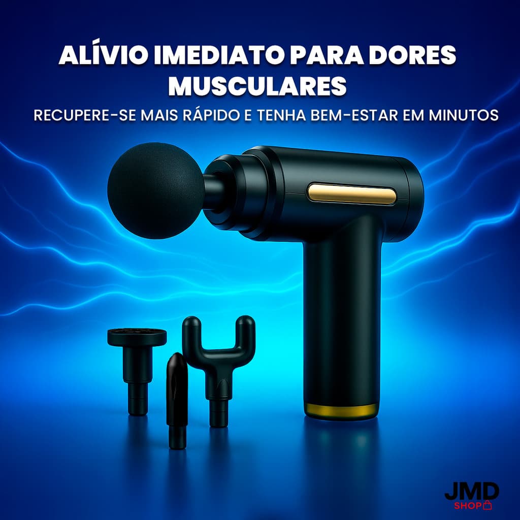 Massageador Elétrico Profissional Muscular Corporal Forte Recarregável 6 Velocidade Terapia