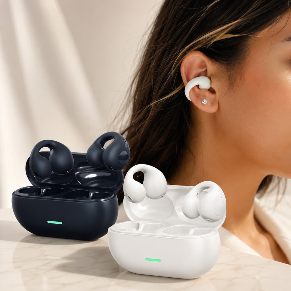 Fone de Ouvido Clip OWS Bluetooth 5.3 Sem Fio OWS Buds fone esporte 