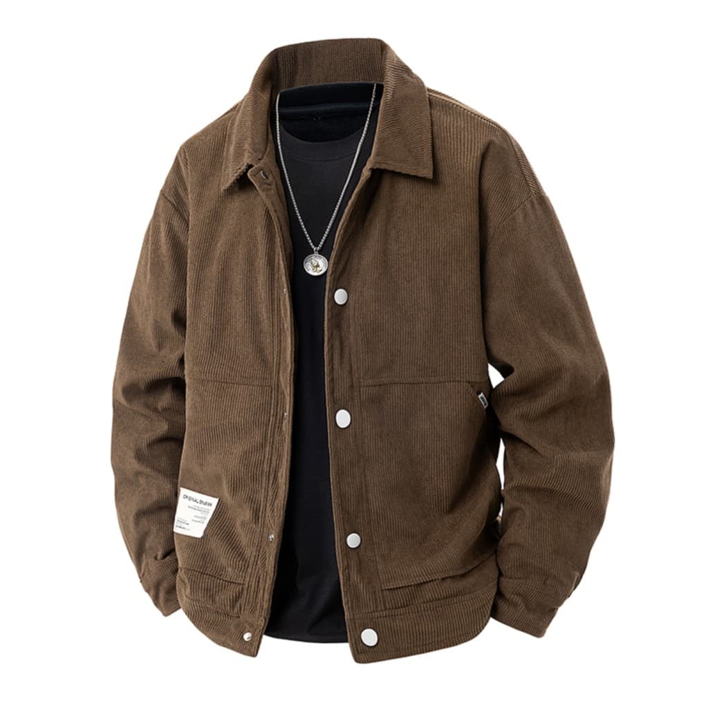 Jaqueta masculina de veludo 2025 primavera nova jaqueta juventude na moda Casual jaqueta masculina de peito único