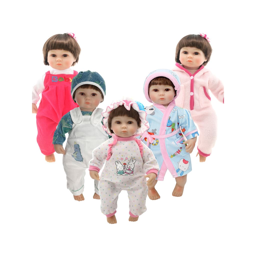 43cm bebê simulação boneca 18 Polegada Reborn menino menina roupas de bebê manga longa ano novo vestir acessórios