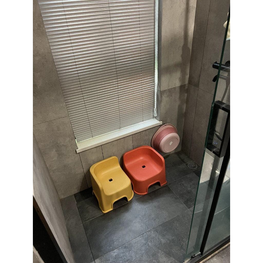 Bebê pequeno banco de banho estilo japonês plástico antiderrapante crianças adulto bebê banheiro chuveiro banheiro fezes