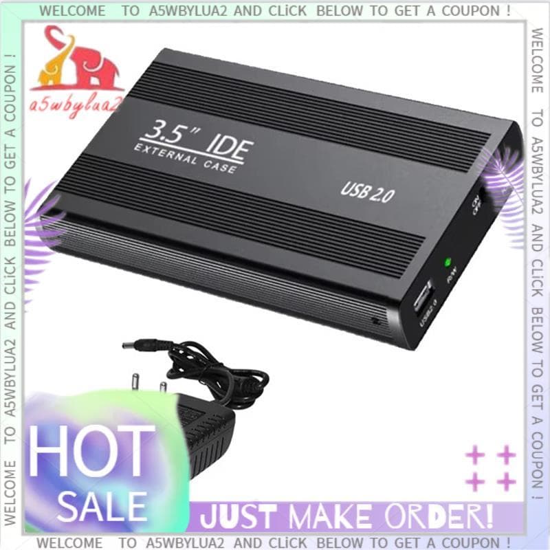 Gabinete De Disco Rígido IDE 3.5 Polegadas USB Para HD Caixa Externo Com Fonte De Alimentação Plugue Ue HDD SSD