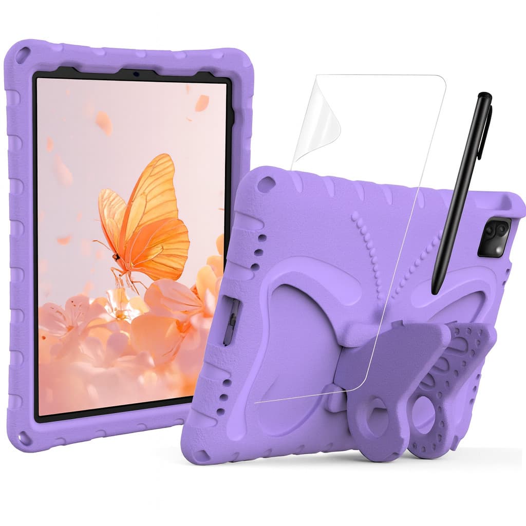 Kit Capa Tablet Infantil  Borboleta Samsung A9+ A9 Plus / A11 Plus / Redmi Pad Se 11" + Caneta Touch + Película