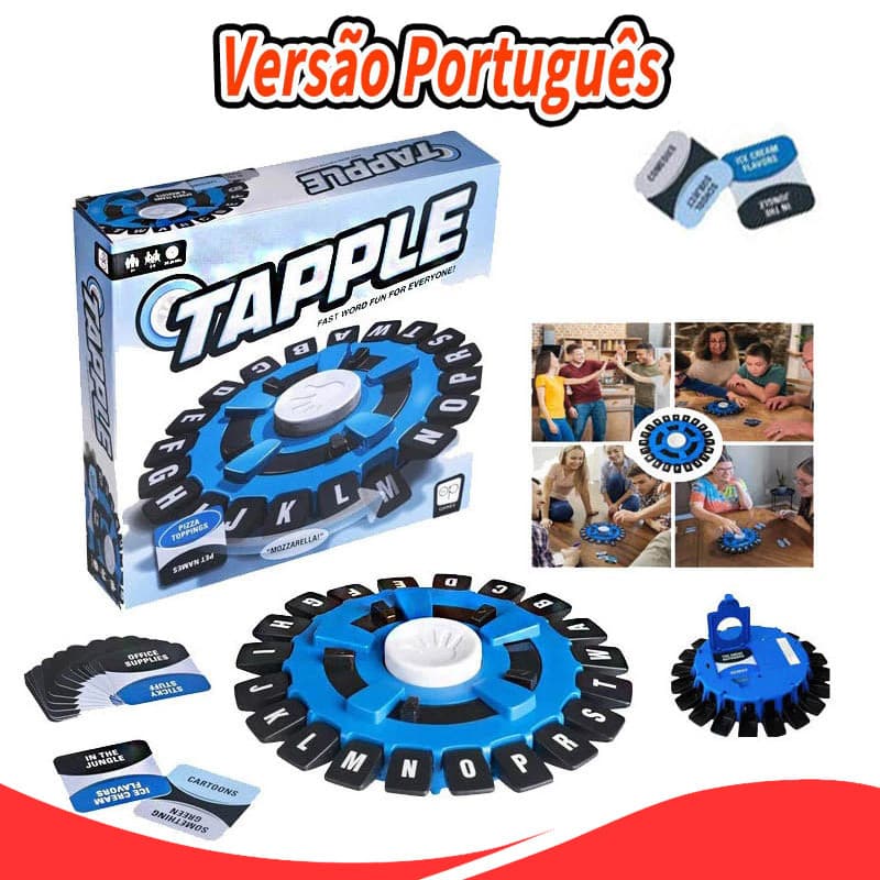 Usaopoly Tapple Word Jogo Português De Tabuleiro De Palavras Jogo De Tabuleiro Quick Family Rápido Paced