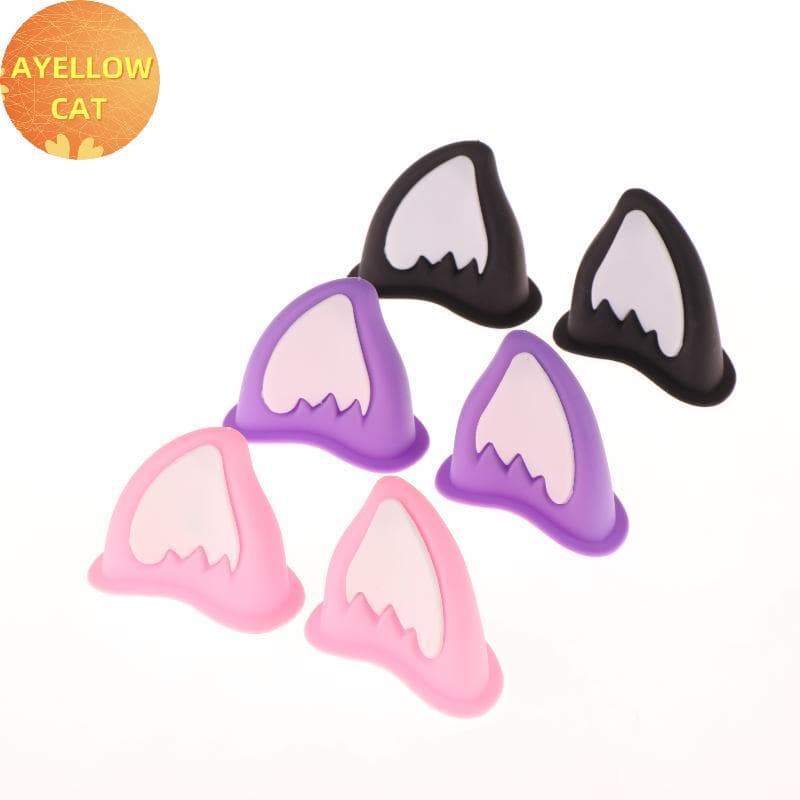 AYellowcat Capacete De Motocicleta Decorações De Orelha De Gato Acessório Para Scooter Bicicleta Adesivo Moto Skate Cicl