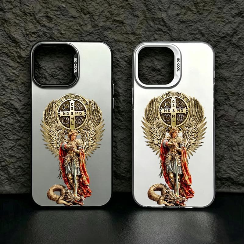 Capinha para iPhone 17/16/15/14/13/12 Pro Max Capa para celular Angel Warrior resistente a arranhões e desgaste