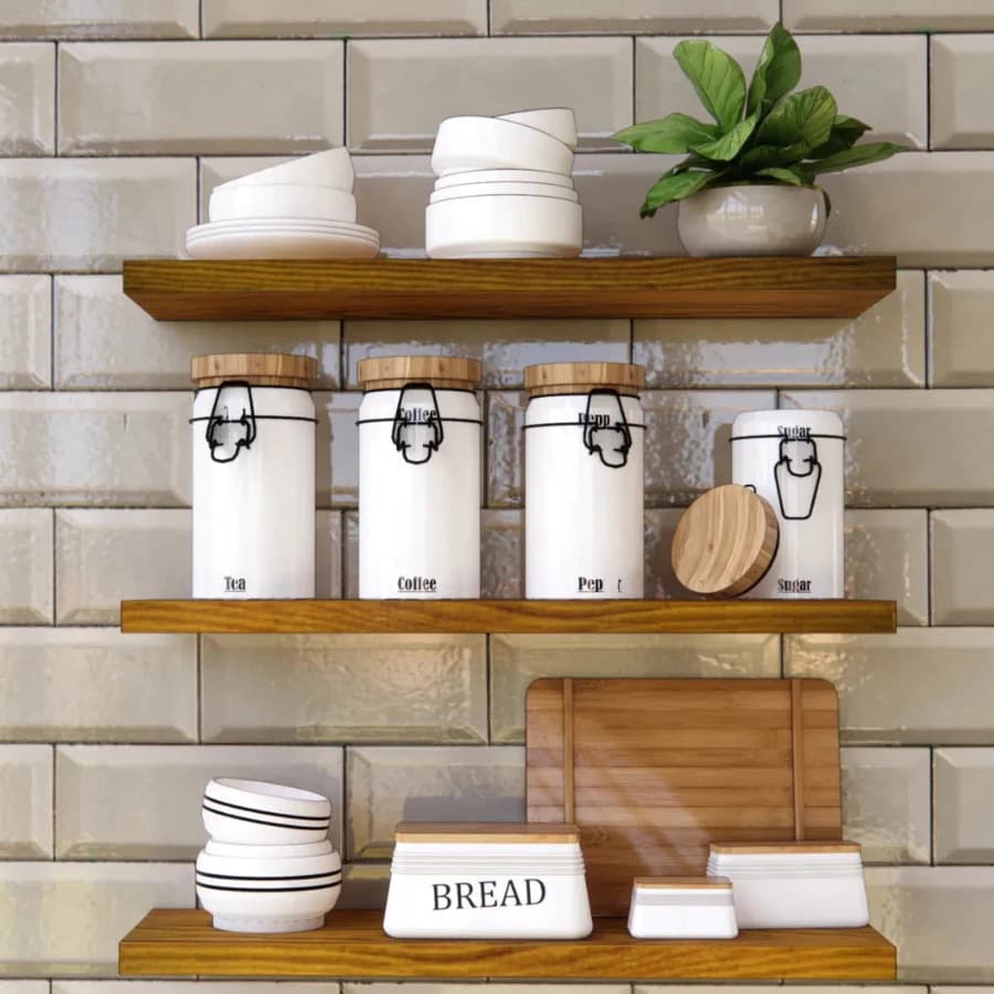 Kits Prateleiras Mdf Cru de Parede 30x10 Com Suporte