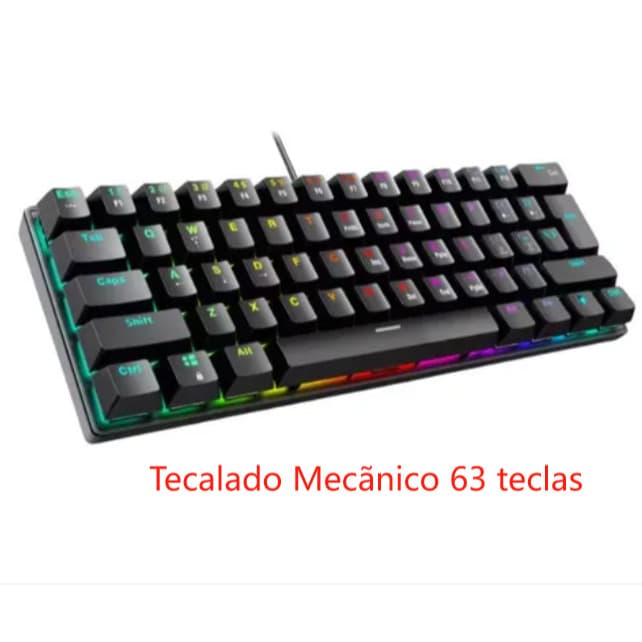 Teclado mecânico projetado para jogadores, switch azul T61/ M8701/M6101 azul/vermelho LEY-2080/2081