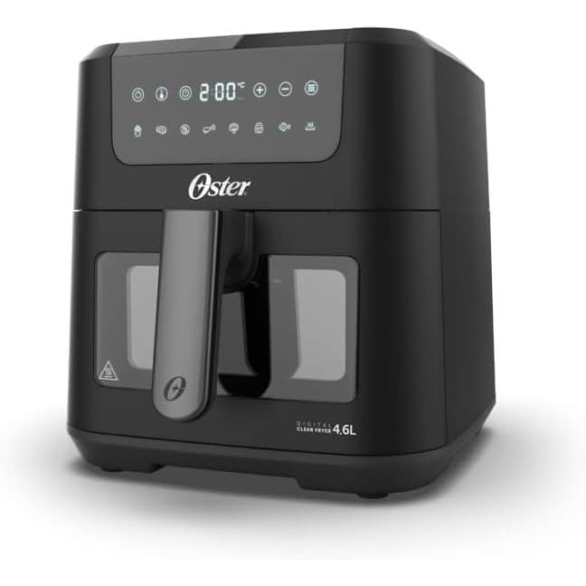 Air Fryer Digital Oster Clear 4,6L – Visor Transparente | Painel Digital | 1500W