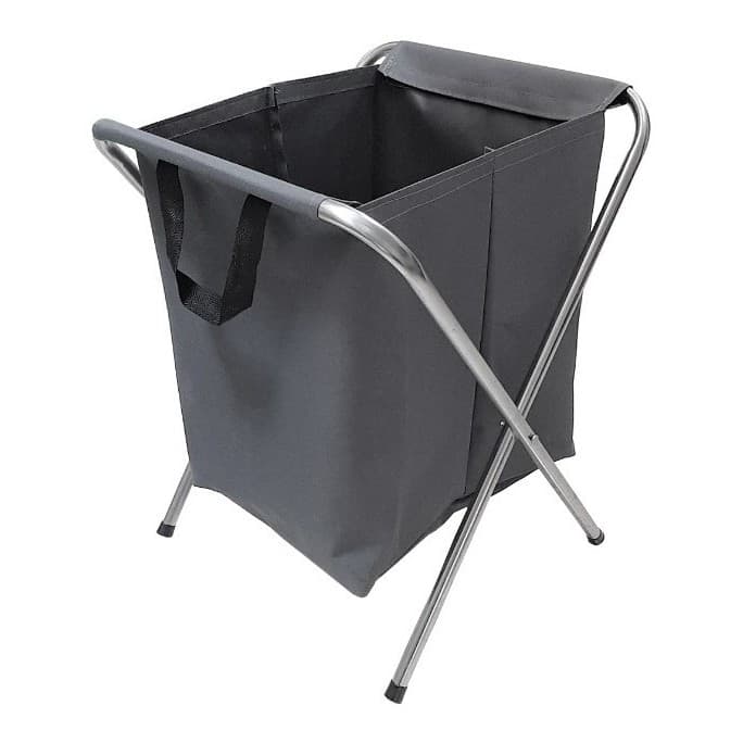 Cesto Roupa Suja Organizador Banheiro Quarto Lavanderia  Cinza