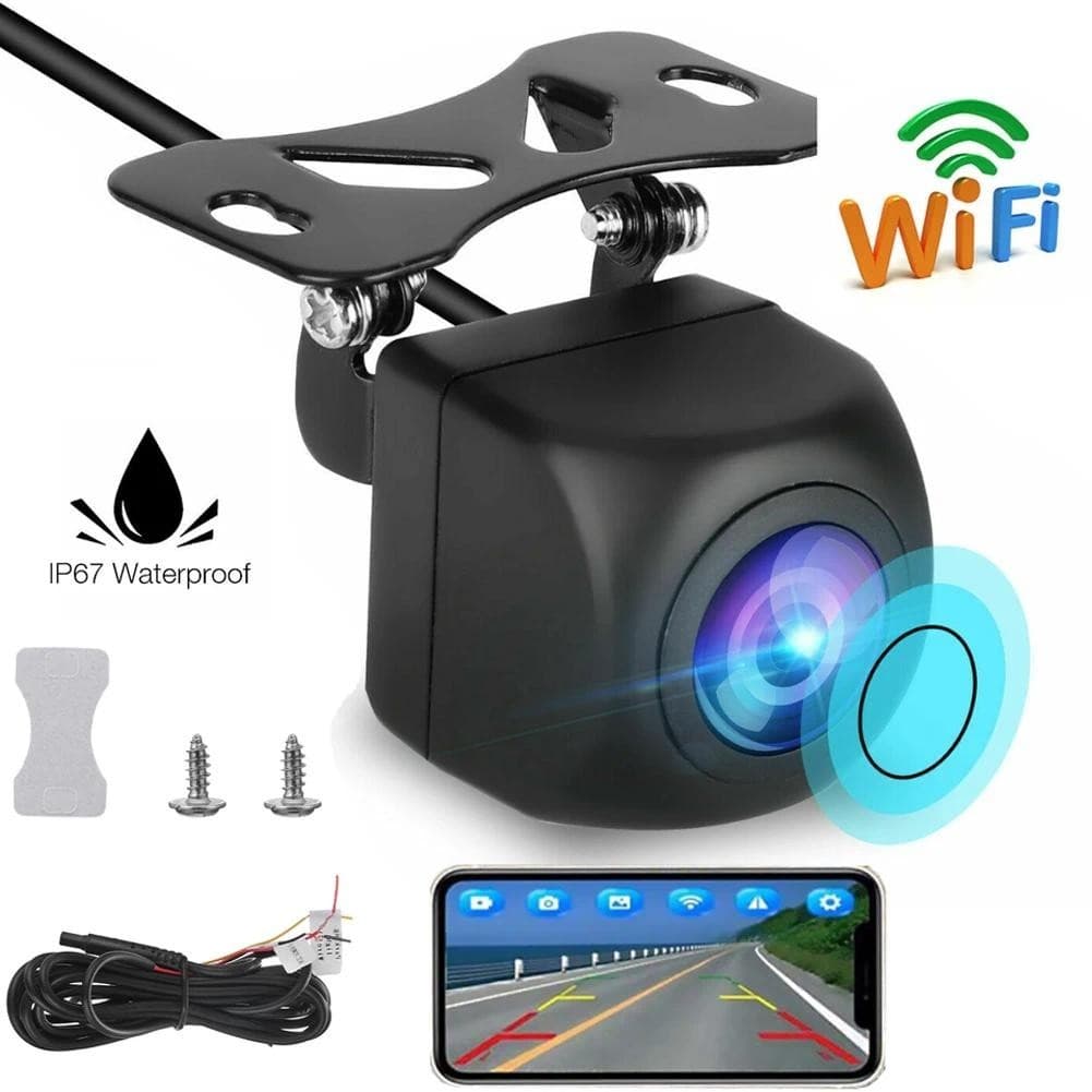 HD Câmera De Ré IP67 À Prova Dip67 Água Sem Fio WiFi Visão Traseira Do Carro Noturna Veículo 175 Graus Para Android IOS