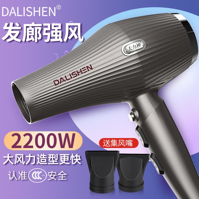 Hercules 2200W Secador de cabelo de alta potência Salão profissional de alta vento Secagem rápida Barbeiro Secador de ca
