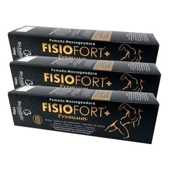 kIT 3 UND Pomada Fisiofort Premium 150gr Massageadora Atleta Academia Dores Musculares