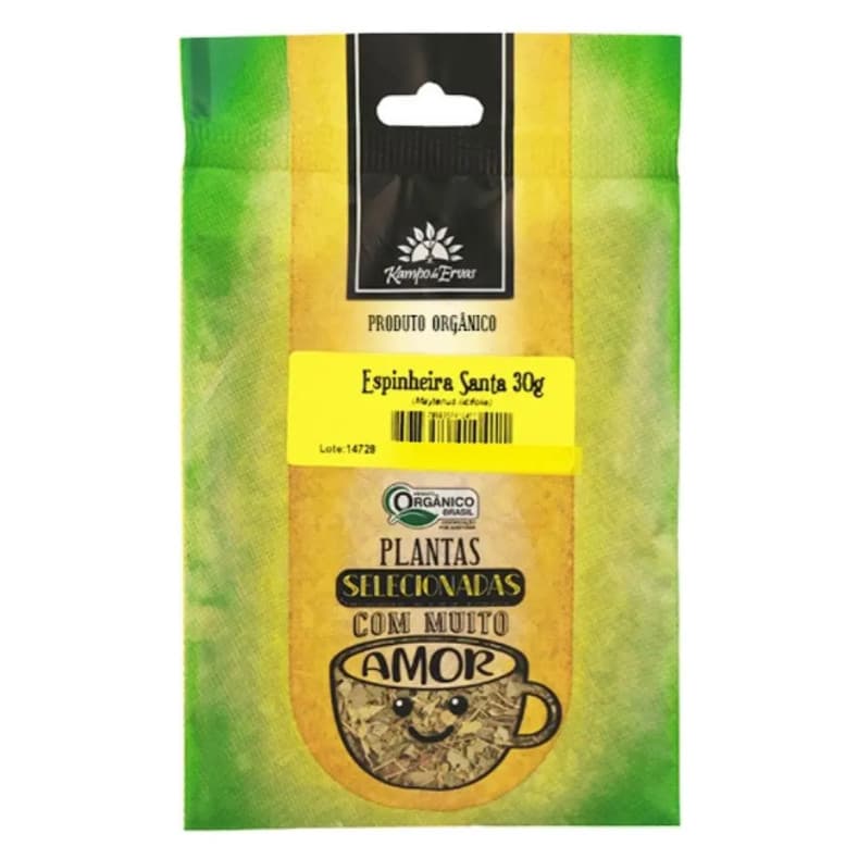 Chá de Espinheira Santa Orgânica Digestivo Natural - Kampo de Ervas