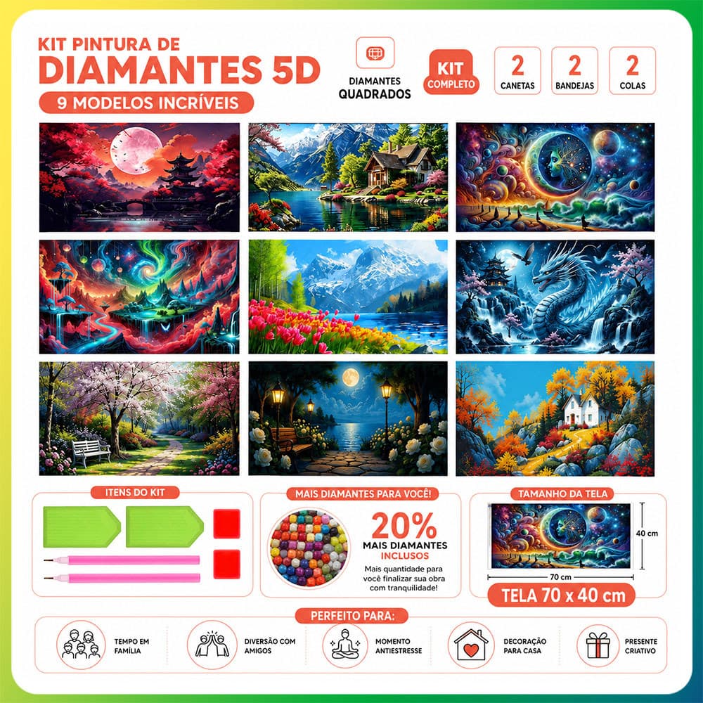 70x40cm Quadrado Diamante 5D Pintura Diamante DIY Artesanal Diamante Arte Pintura Decoração de Parede Artesanato