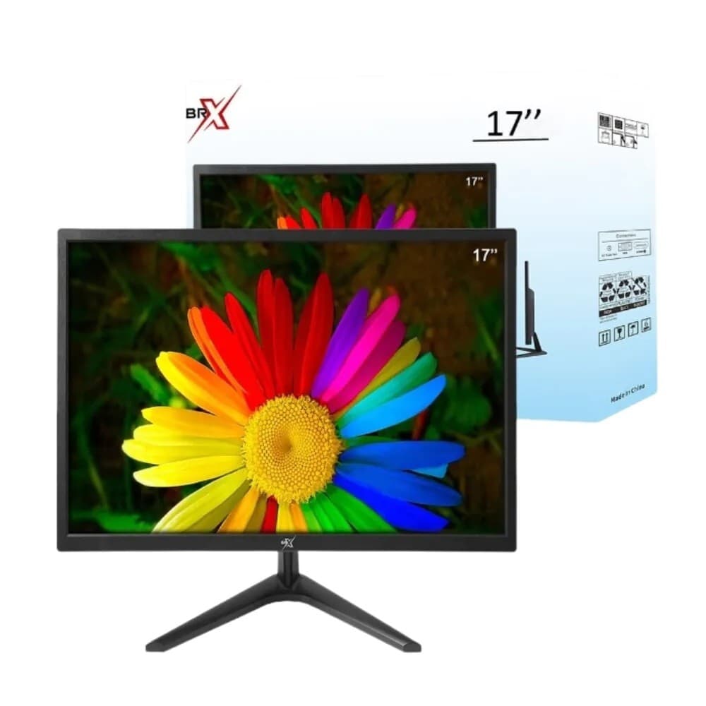 Monitor 17" Brx 75Hz Gamer Escritório Home Office Led Hdmi + Vga
