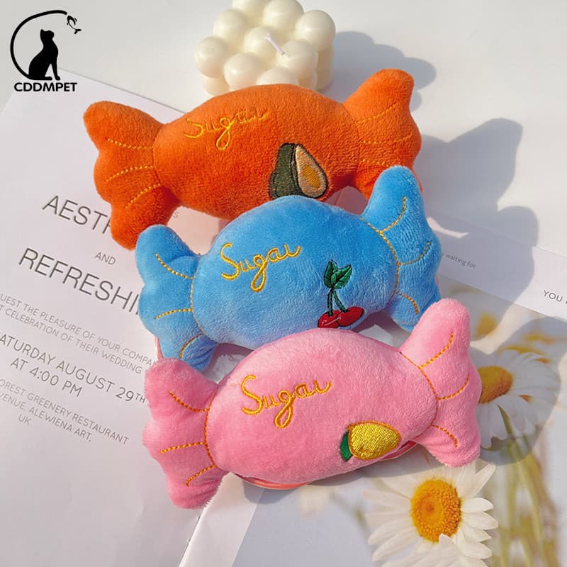 Brinquedo Para Cachorro De Estimação Gato Estridente Engraçado Macio Formato De Doce Brinquedos
