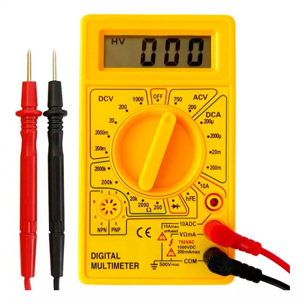 Multímetro Digital Compacto Amarelo BOM-6002