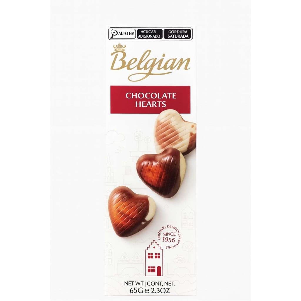 Chocolate Belga Importado Bombom Ao Leite Em Coração Caixa