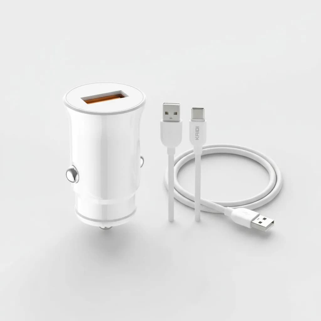 CARREGADOR VEICULAR TURBO QC 3.0 18W TIPO C - KAIDI - KD-501C-01