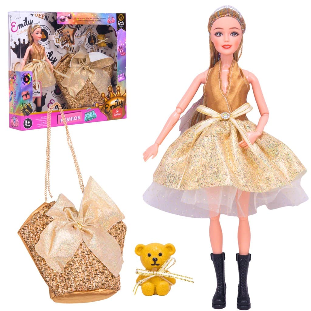 Boneca Articulada Princesa Com Bolsa E Acessórios - Castela