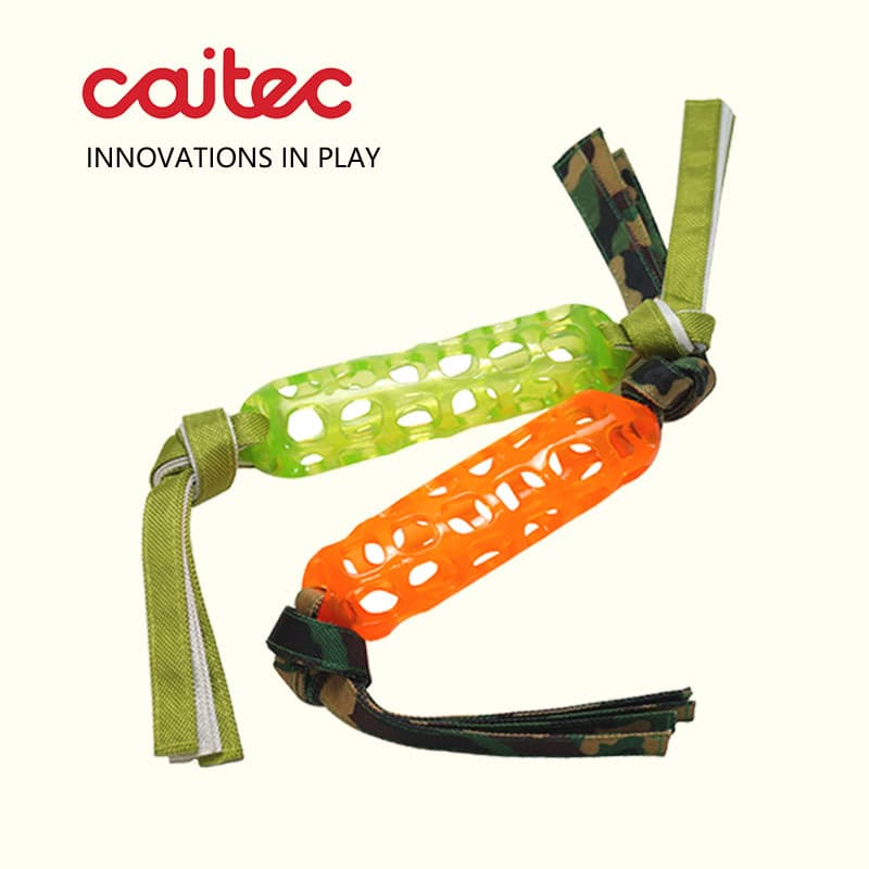 CAITEC Brinquedos para vazamento de comida de cachorro Brinquedos para animais de estimação Tiras de pano Varas de comid