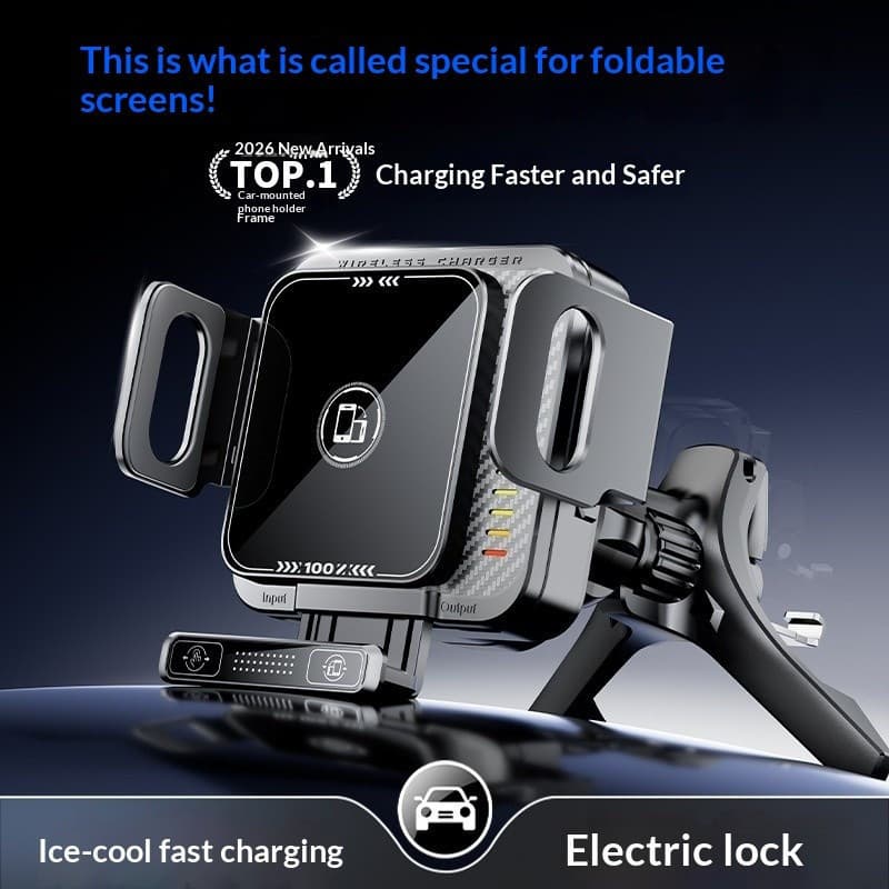 Suporte inovador para carro com tela dobrável e rotação de 90 graus, suporte para celular e suporte de navegação, vem co