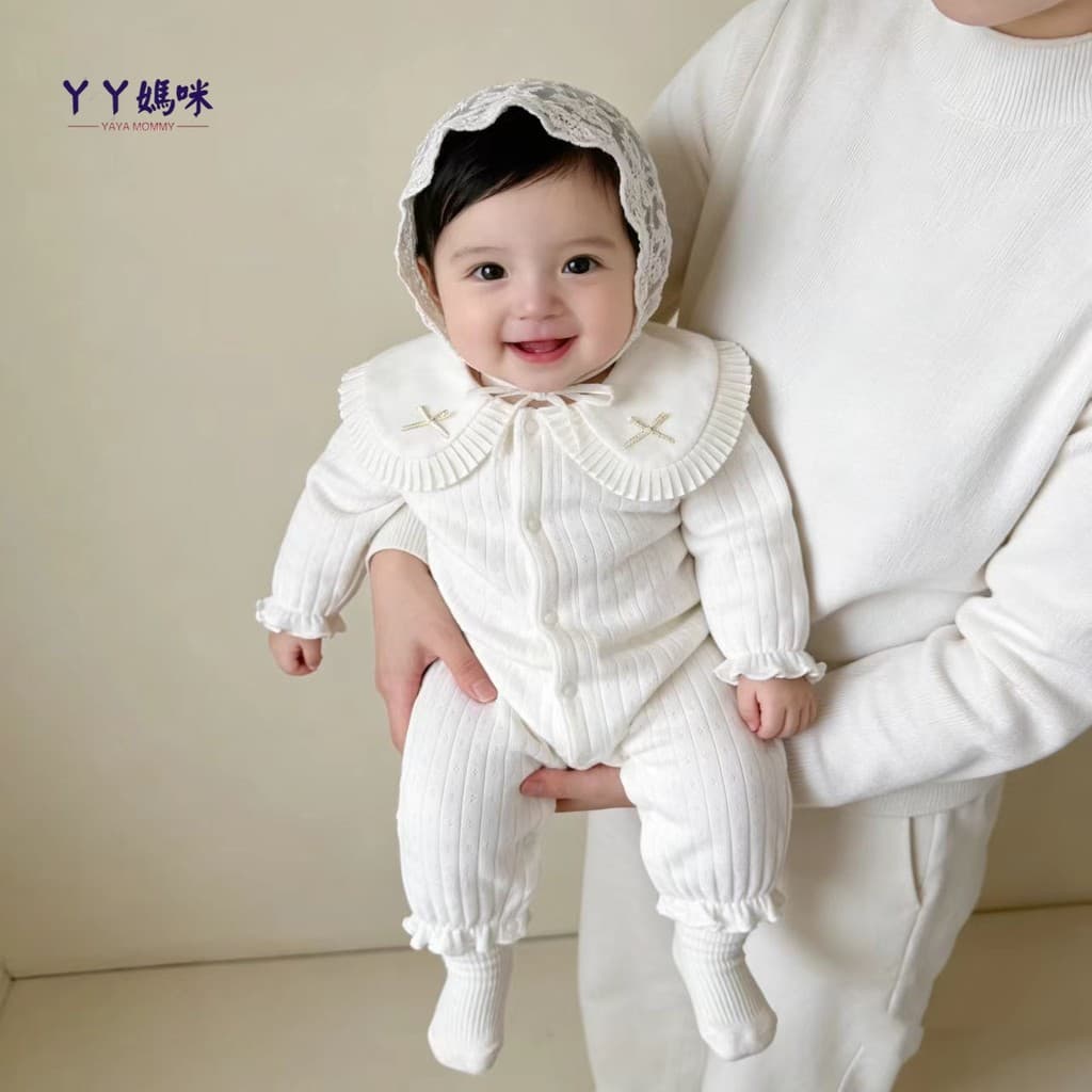 Mês inteiro roupas de bebê primavera roupas de algodão puro Super bonito macacão recém-nascido 0-3 meses bebê menina cem