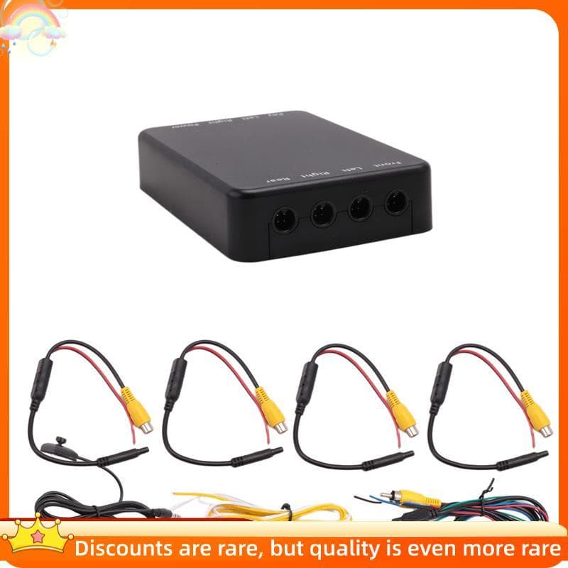 Sistema De Interruptor De Câmeras De 4 Vias , Visão 360 , Caixa De Controle De Câmera De Carro Para Frontal Traseira , B
