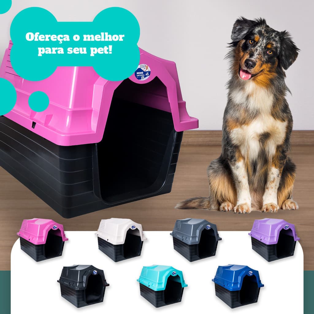 Casa Pet Casinha Cachorro Grande N5 Pet Com Proteção Raios UV