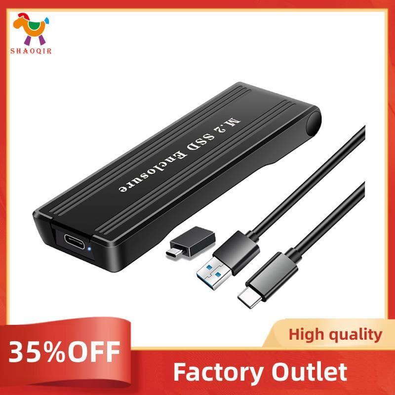 SSD NGFF NVME M . 2 Gabinete De Disco Rígido Externo Protocolo Duplo SATA Notebook Caixa Móvel Flip M2 De Unidade De Est