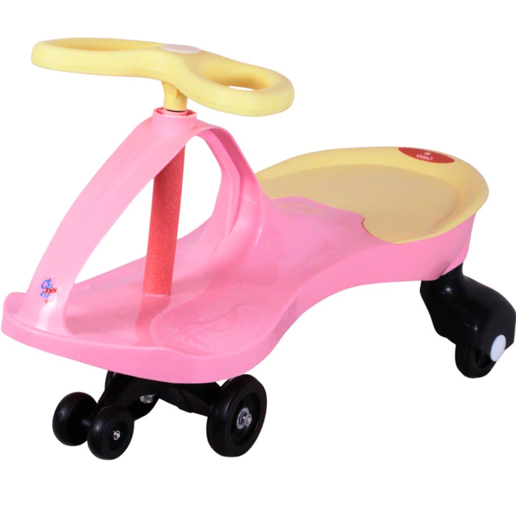 Carrinho Rolimã Infantil Zig Car Rosa c/ Volante 360 Castela