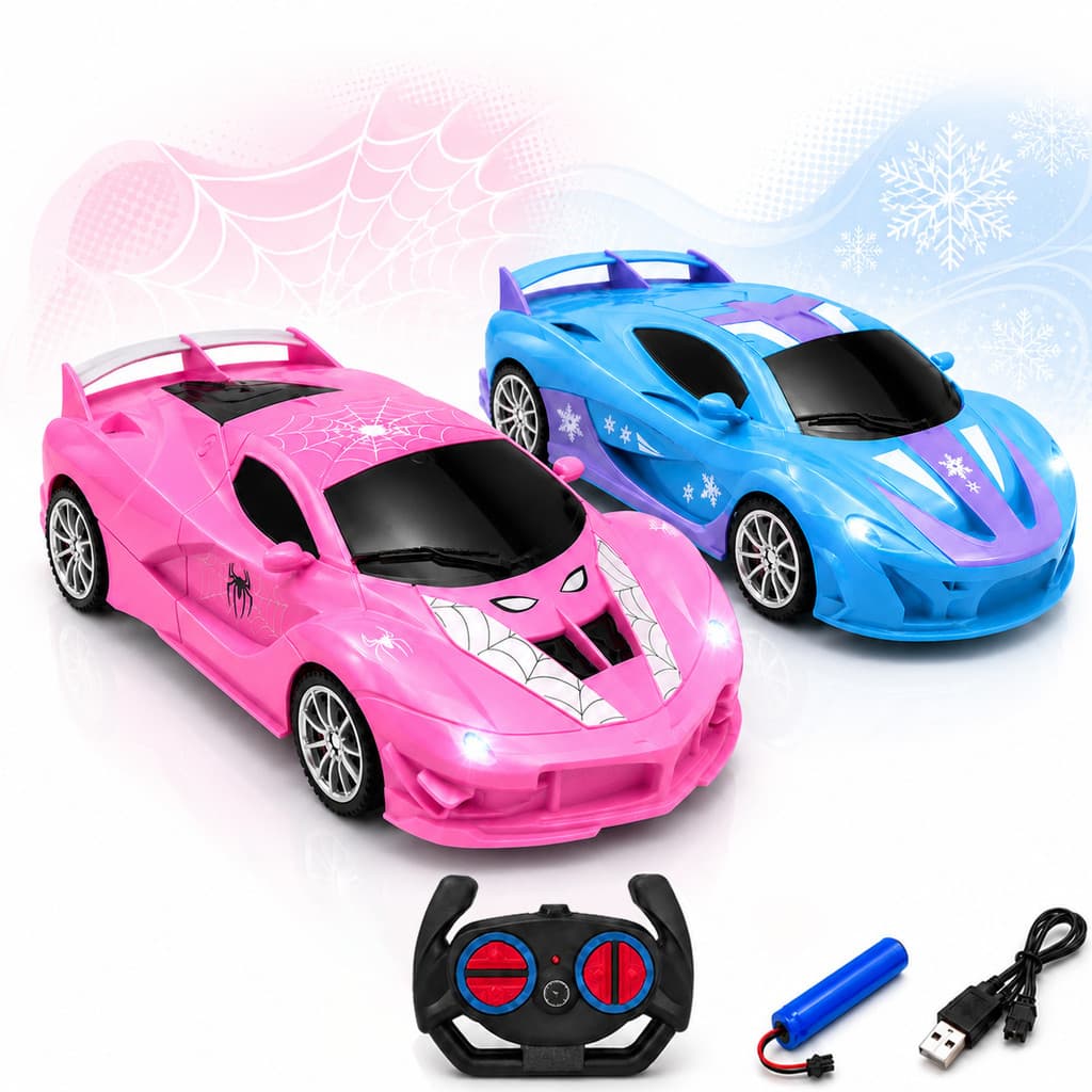 Carrinho De Controle Remoto Bugatti Brinquedo Corrida Veloz Com Luz Recarregavel Menina Kizumba