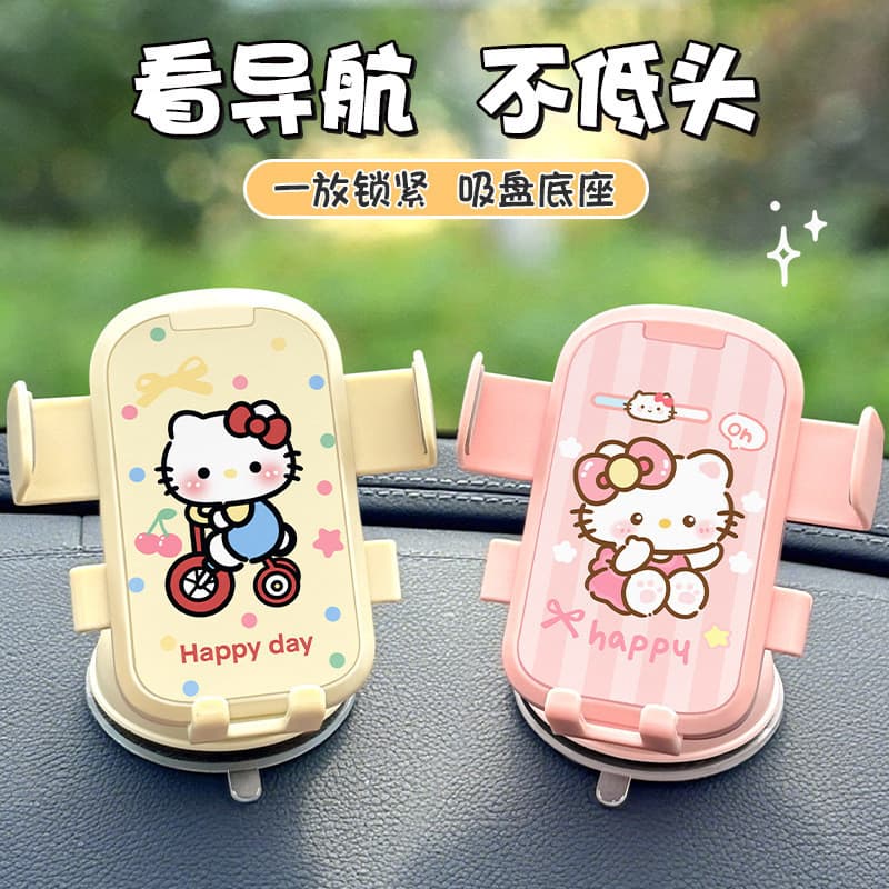 Bonito suporte do telefone do carro painel ventosa dos desenhos animados Premium carro Anti-vibração suporte de navegaçã