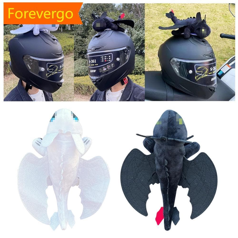 forevergo Decoração De Capacete De Motocicleta , Dragão Voador , Boneca De Pelúcia Para Moto , Bicicleta , Acessórios De