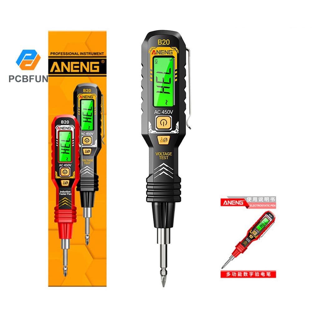 Caneta Testadora de Tensão Isolada ANENG B20, Chave de Fenda Dupla Ponta, Fenda & Philips, Ferramenta de Reparo