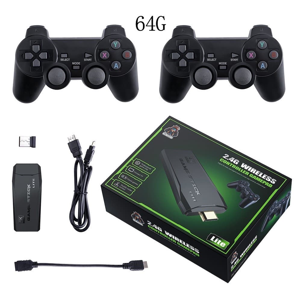 Retro Classic Home Game Console Video Game Console 4K with 10000 Gaming 2.4G Wireless Controller 64G