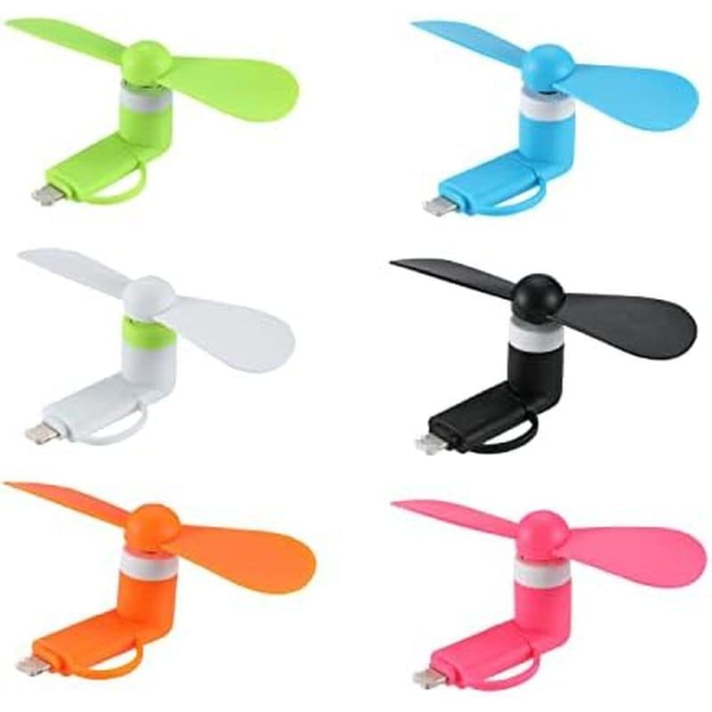 Mini Ventilador Para Celular 2 Em 1 Compatível Com iPhone , iPad , Smartphone Android , Tablet-Colorido E Poderoso-Acess
