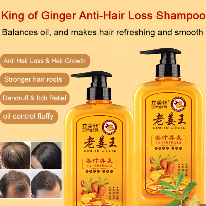 Gengibre Suavizante Condicionador Hidratante Anticaspa Conjunto De Shampoo Para Crescimento Capilar