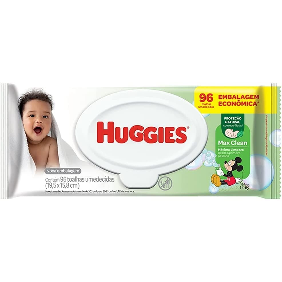 Lenço Umedecido Huggies Max Clean 96 unidades