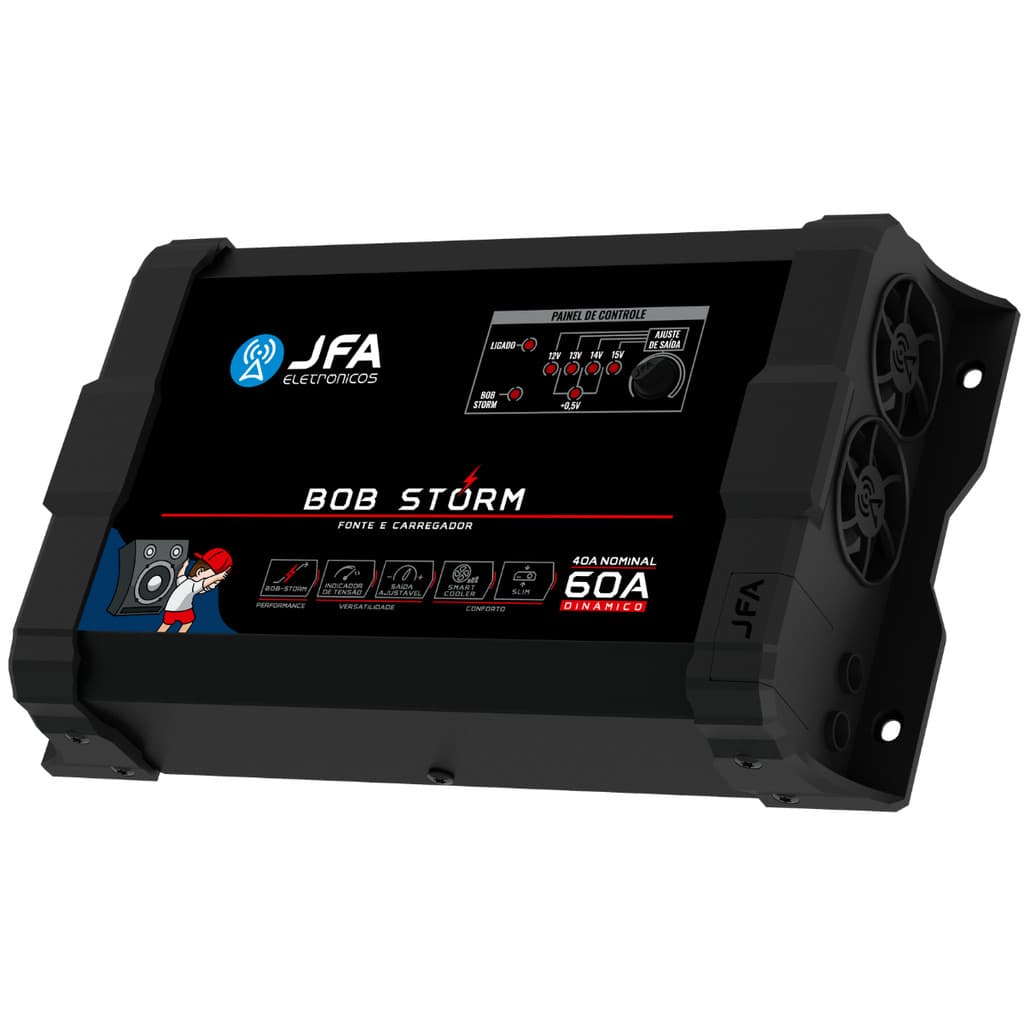 Fonte Carregador Automotiva Bivolt Jfa Bob Storm 60a