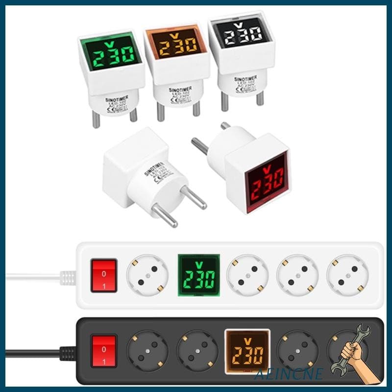 AEIN LED Voltímetro Digital AC220V 230V Tensões Digitais Indica Quadrado Medidor Instalação Rápida