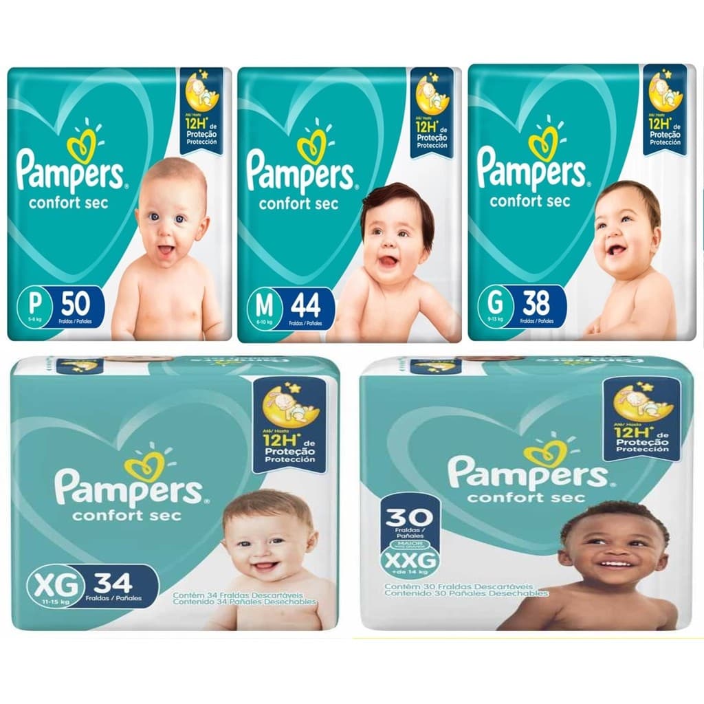 Fralda Infantil Descartável Pampers Comfort Sec Mega