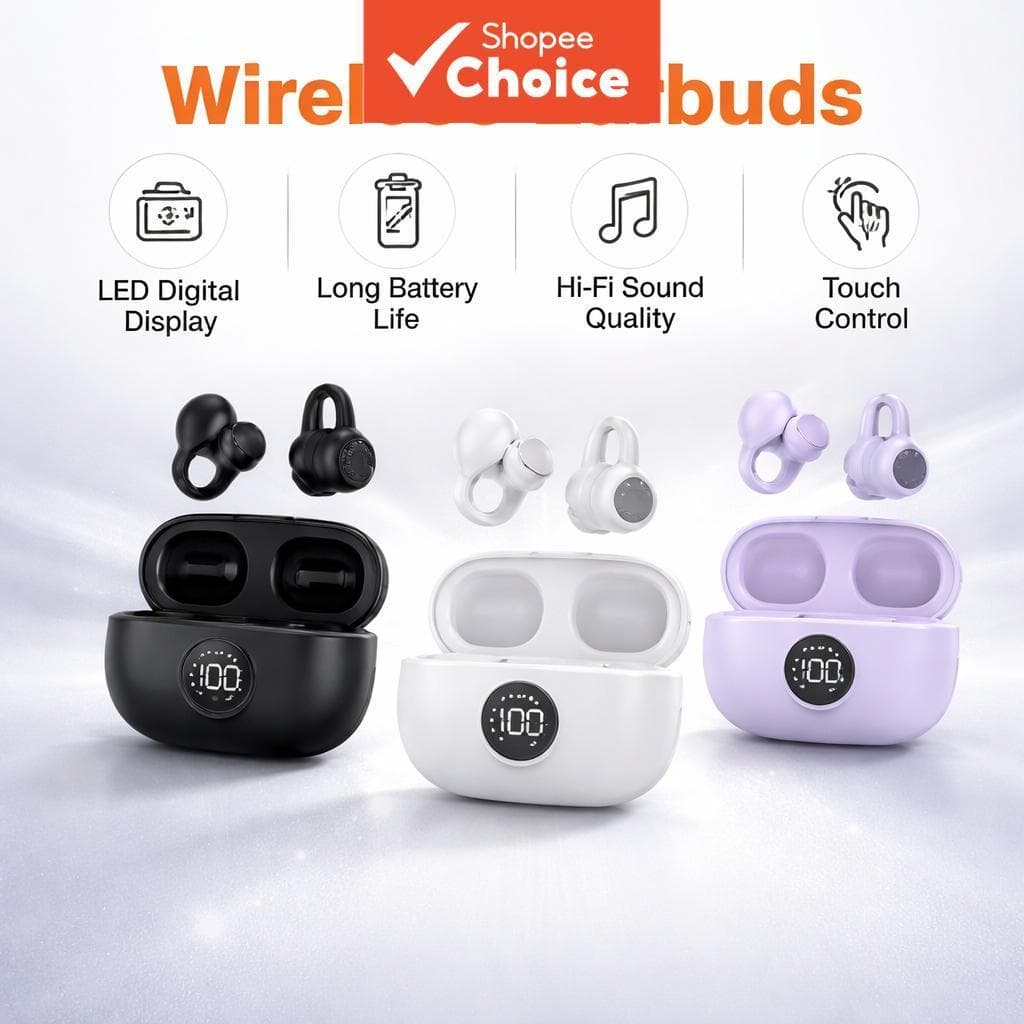 Fones de Ouvido K70 com Clip para Orelha, Fones Bluetooth, Fones de Ouça Minimalistas de Negócios, Visual Simples, Uso