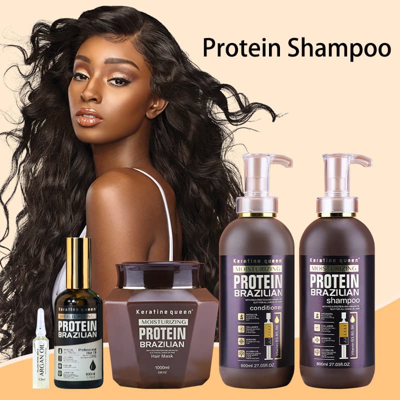 2026 novo estilo de proteína shampoo proteína tingimento Perm reparação hidratante Plumping shampoo fofo máscara de cabe