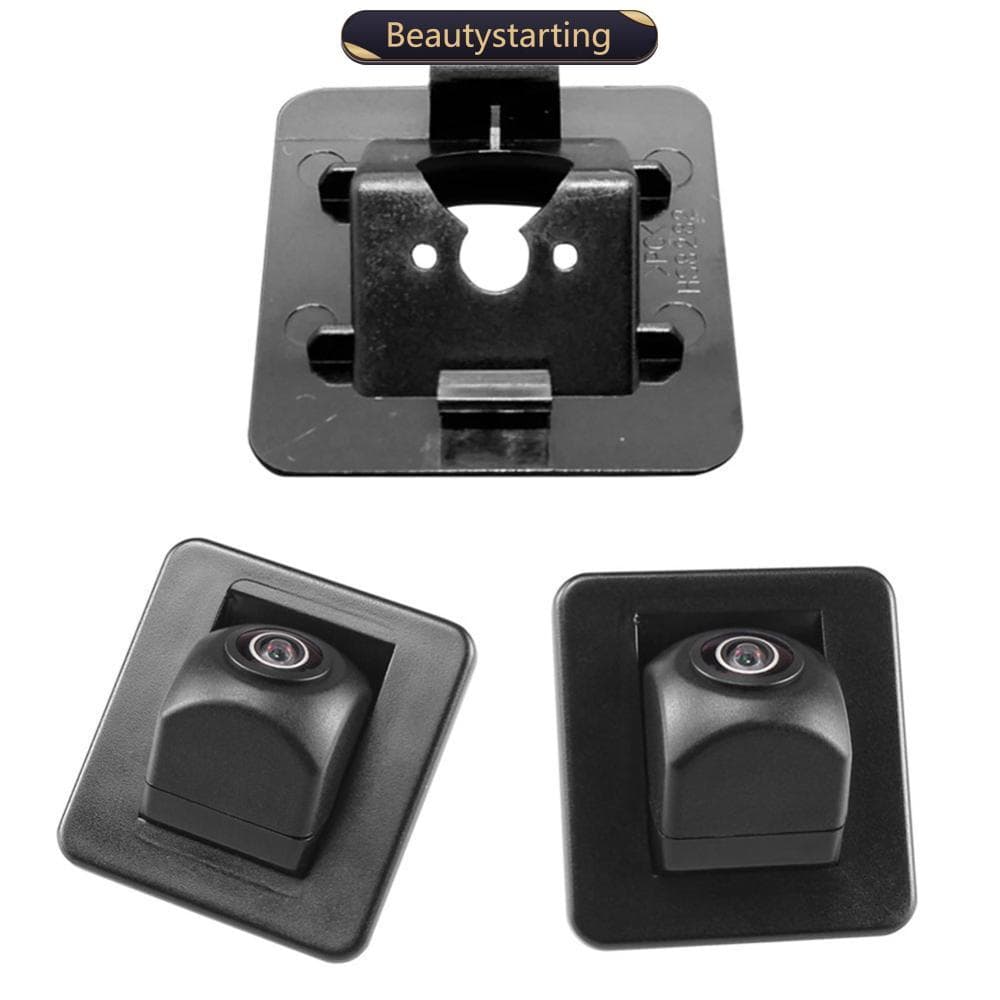 BEAUTYSTARTING 1Pc Suporte Para Câmera De Visão Traseira De Carro Luzes De Placa Universal Reversa De Veículo ABS Preto 